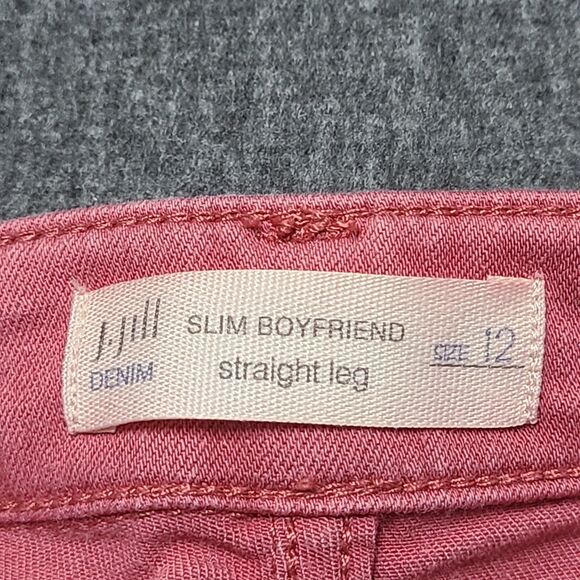 J Jill Jeans Womens 12 Pink Slim Boyfriend Straight Leg Denim Pants - Picture 5 of 10